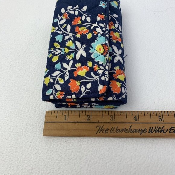 Vera Bradley “Chandelier Floral” Pattern Trifold Wallet Wristlet Blue - Picture 7 of 7